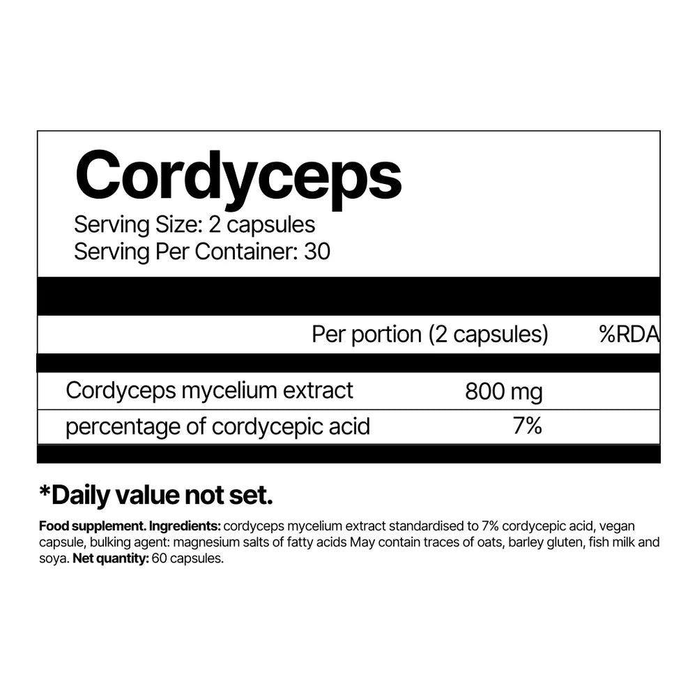 4Endurance "Cordyceps" natūralus kordicepso papildas