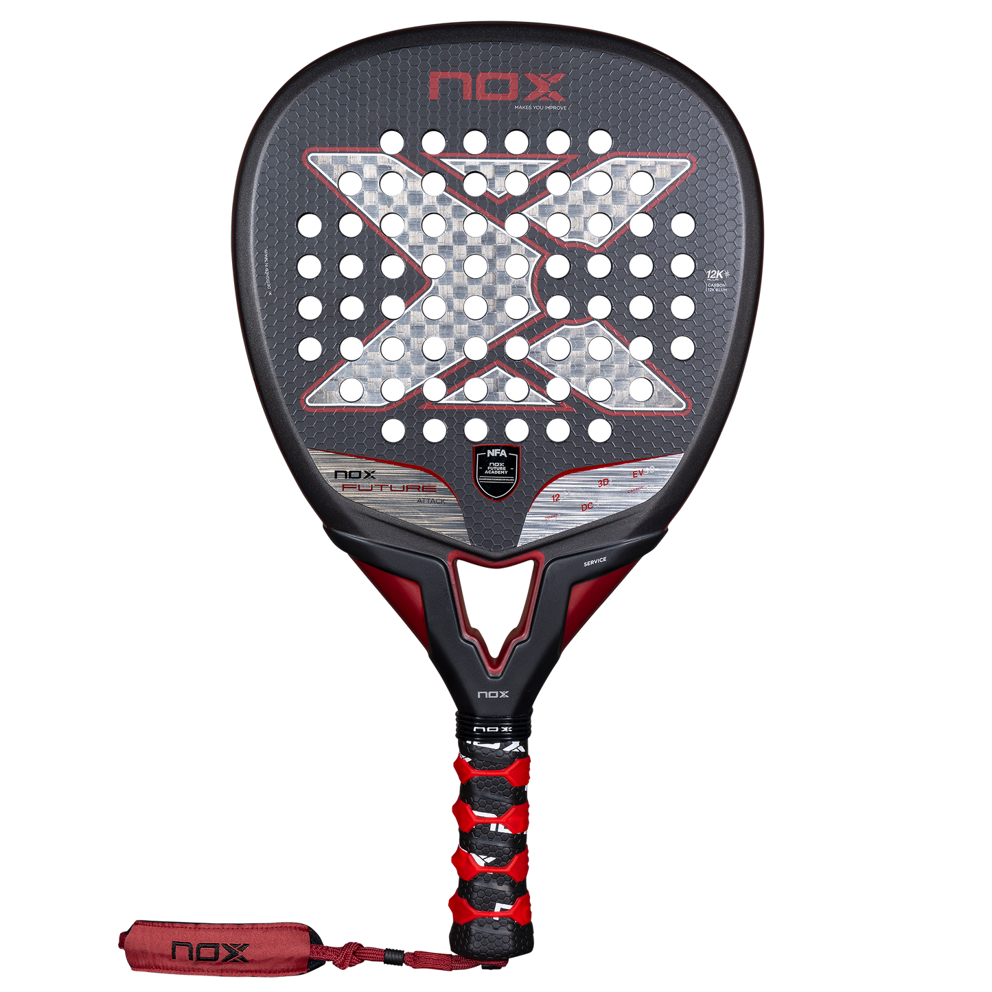 Padelio raketė NOX 2025 Future ATTACK 12K ALUM