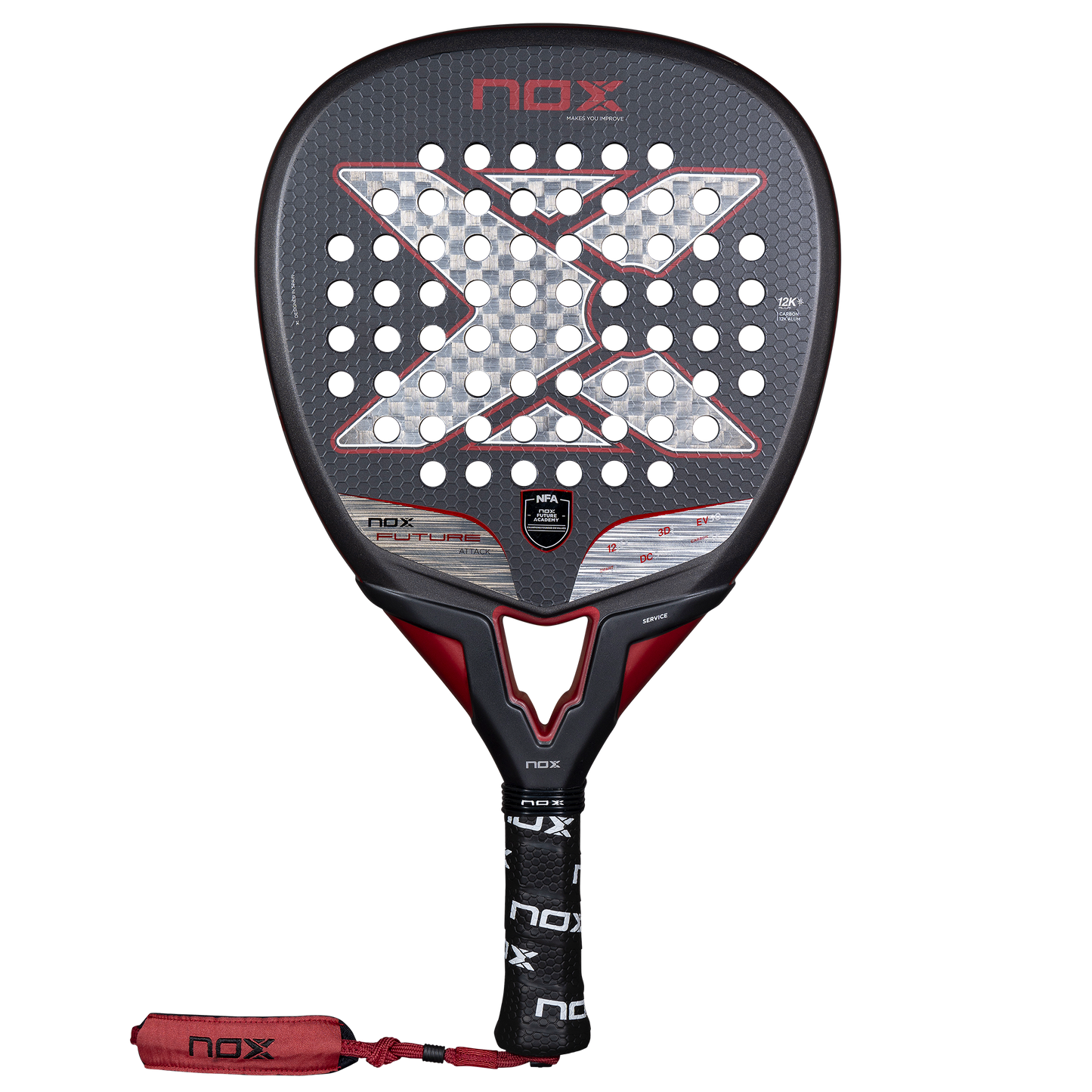 Padelio raketė NOX 2025 Future ATTACK 12K ALUM