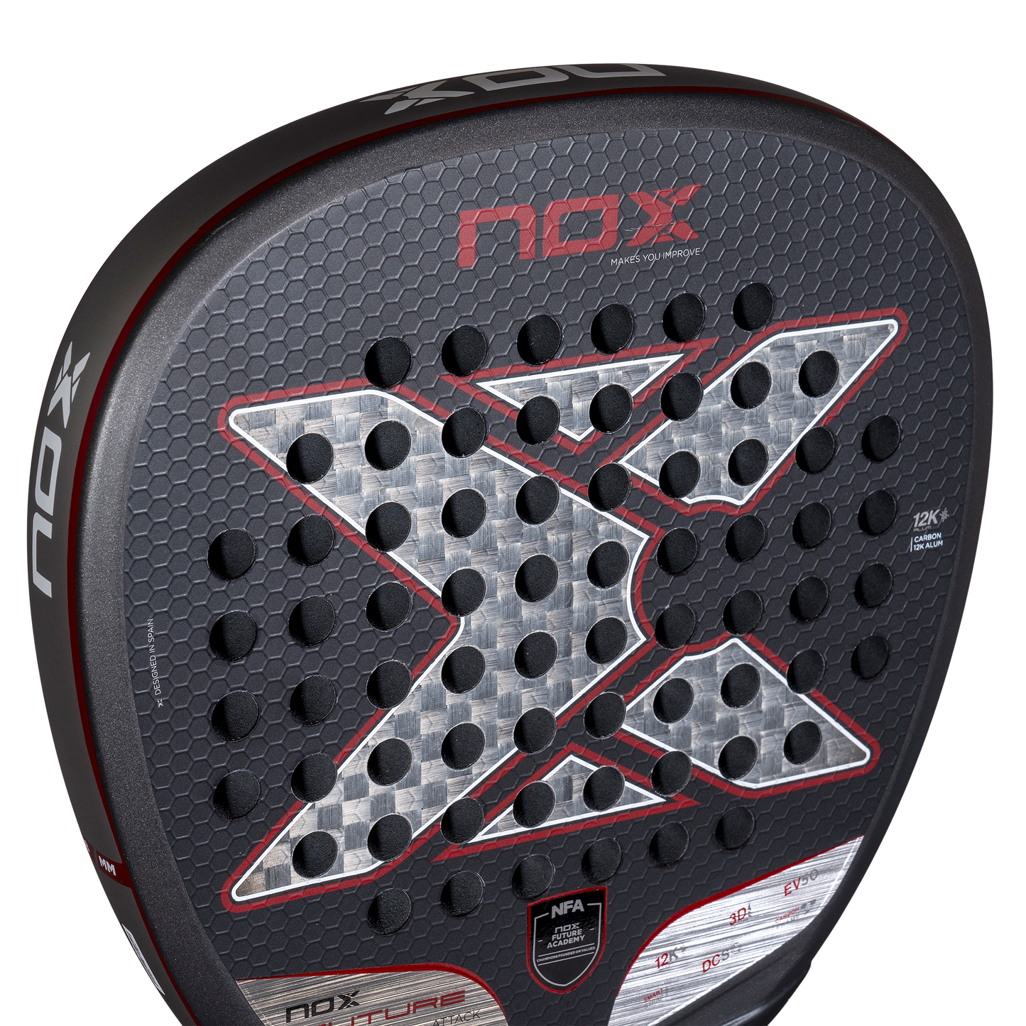 Padelio raketė NOX 2025 Future ATTACK 12K ALUM
