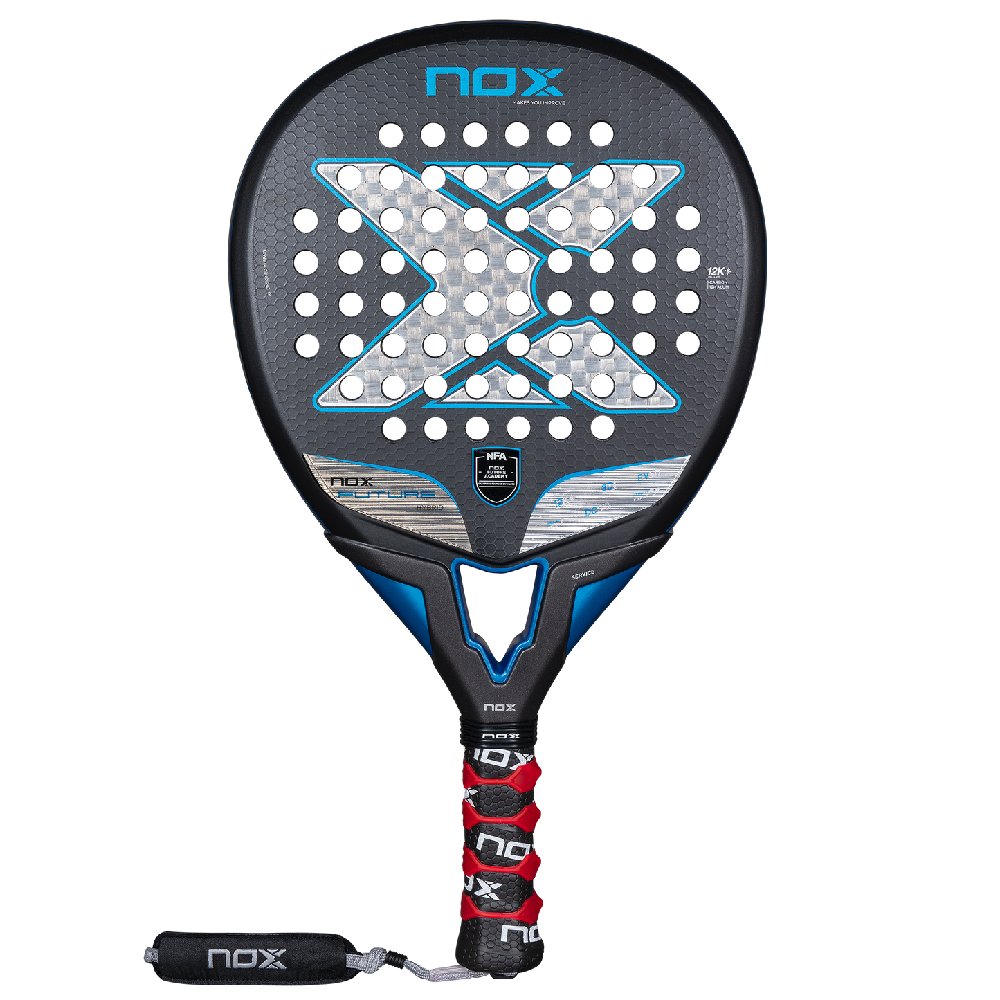 Padelio raketė NOX 2025 Future HYBRID 12K ALUM