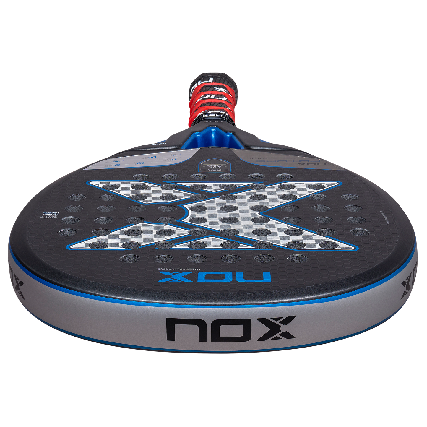 Padelio raketė NOX 2025 Future HYBRID 12K ALUM
