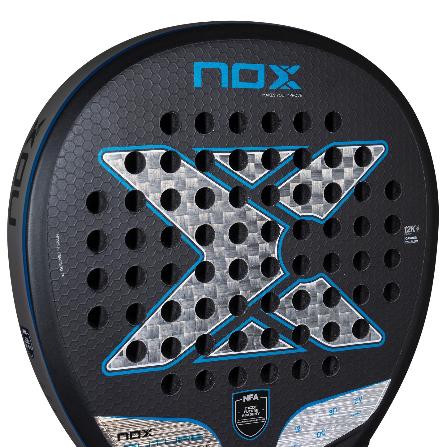 Padelio raketė NOX 2025 Future HYBRID 12K ALUM