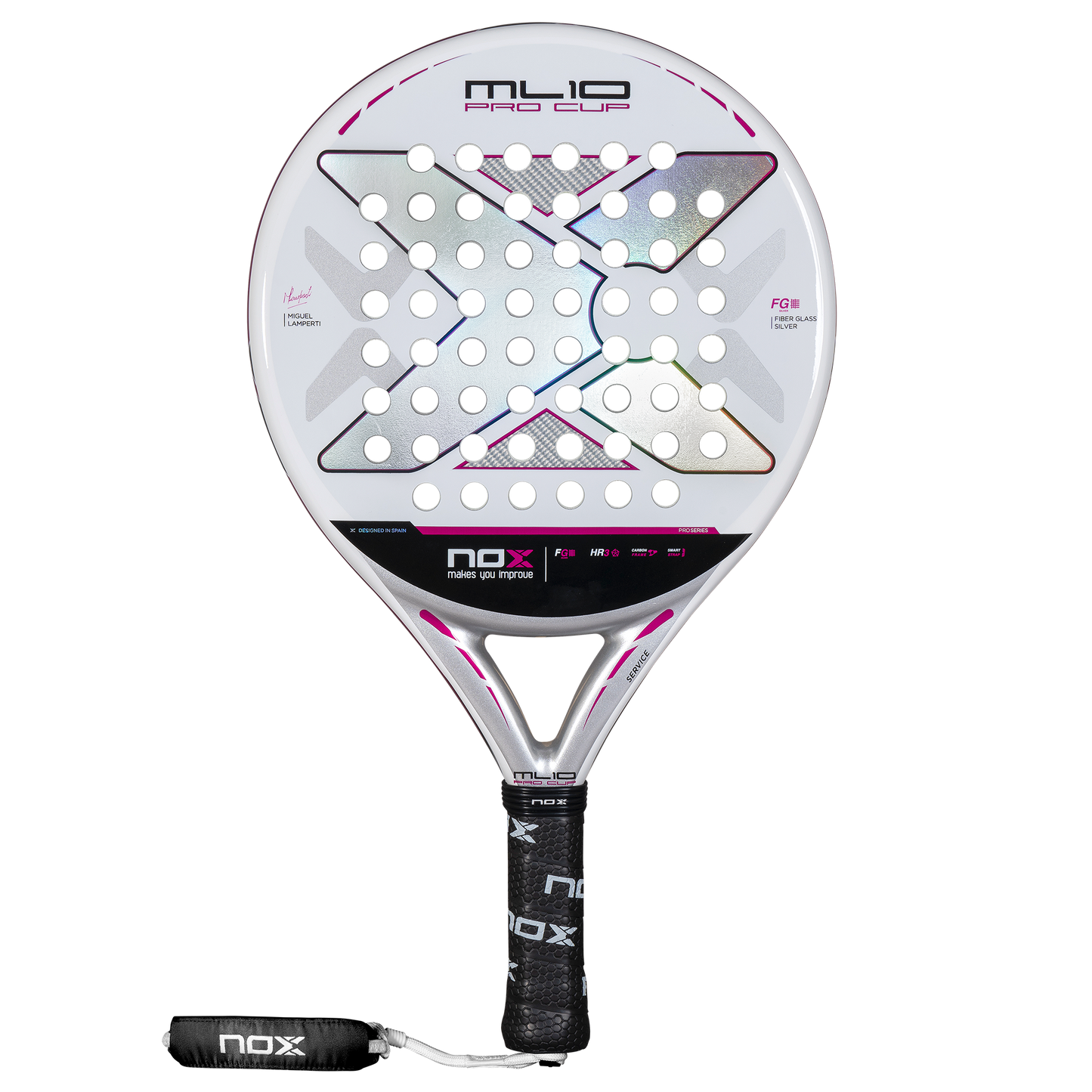 Padelio raketė NOX 2025 ML10 Pro Cup SILVER Light by Miguel Lamperti