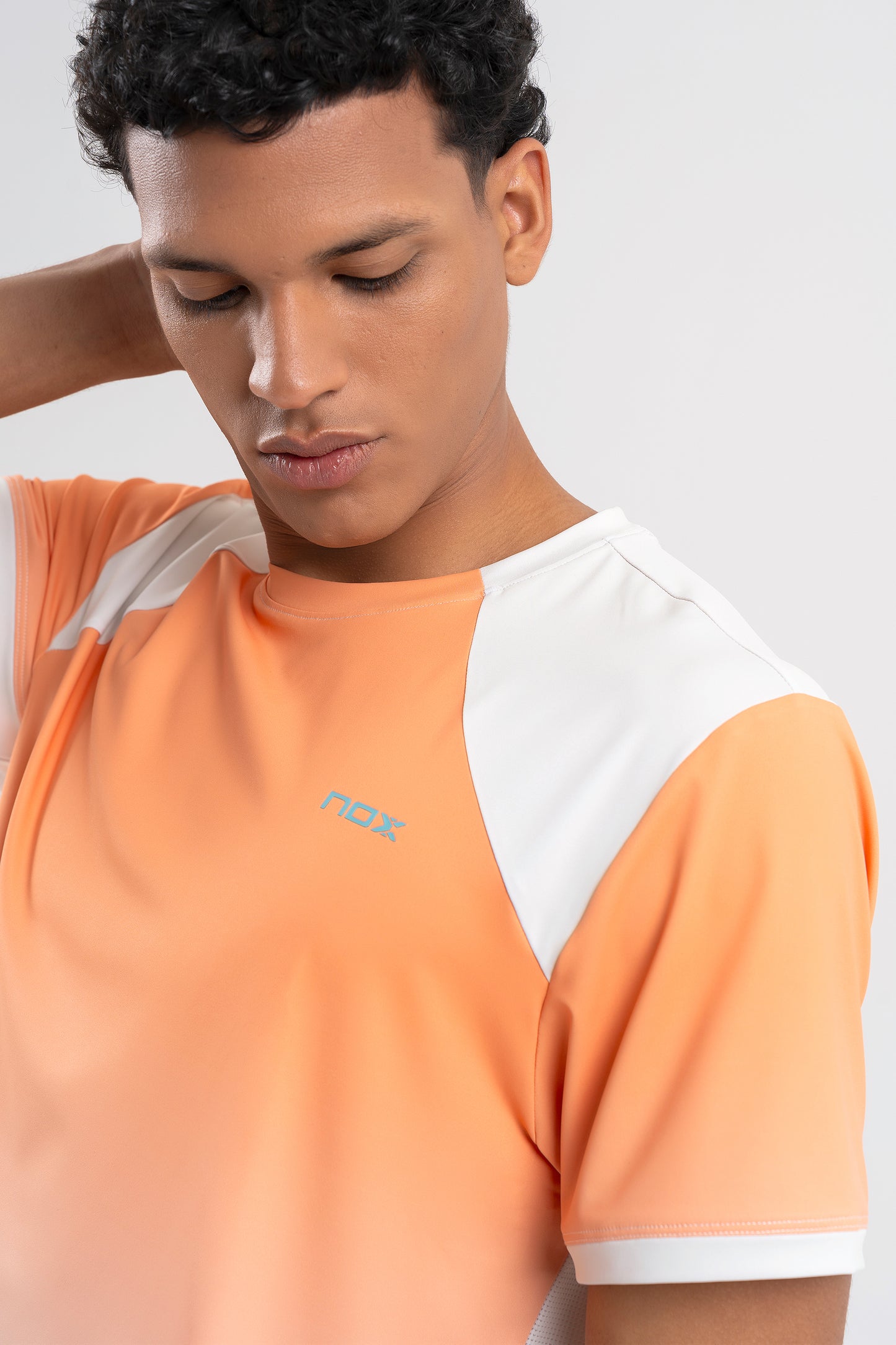 Padelio marškinėliai vyrams NOX PRO T-Shirt Orange Degraded