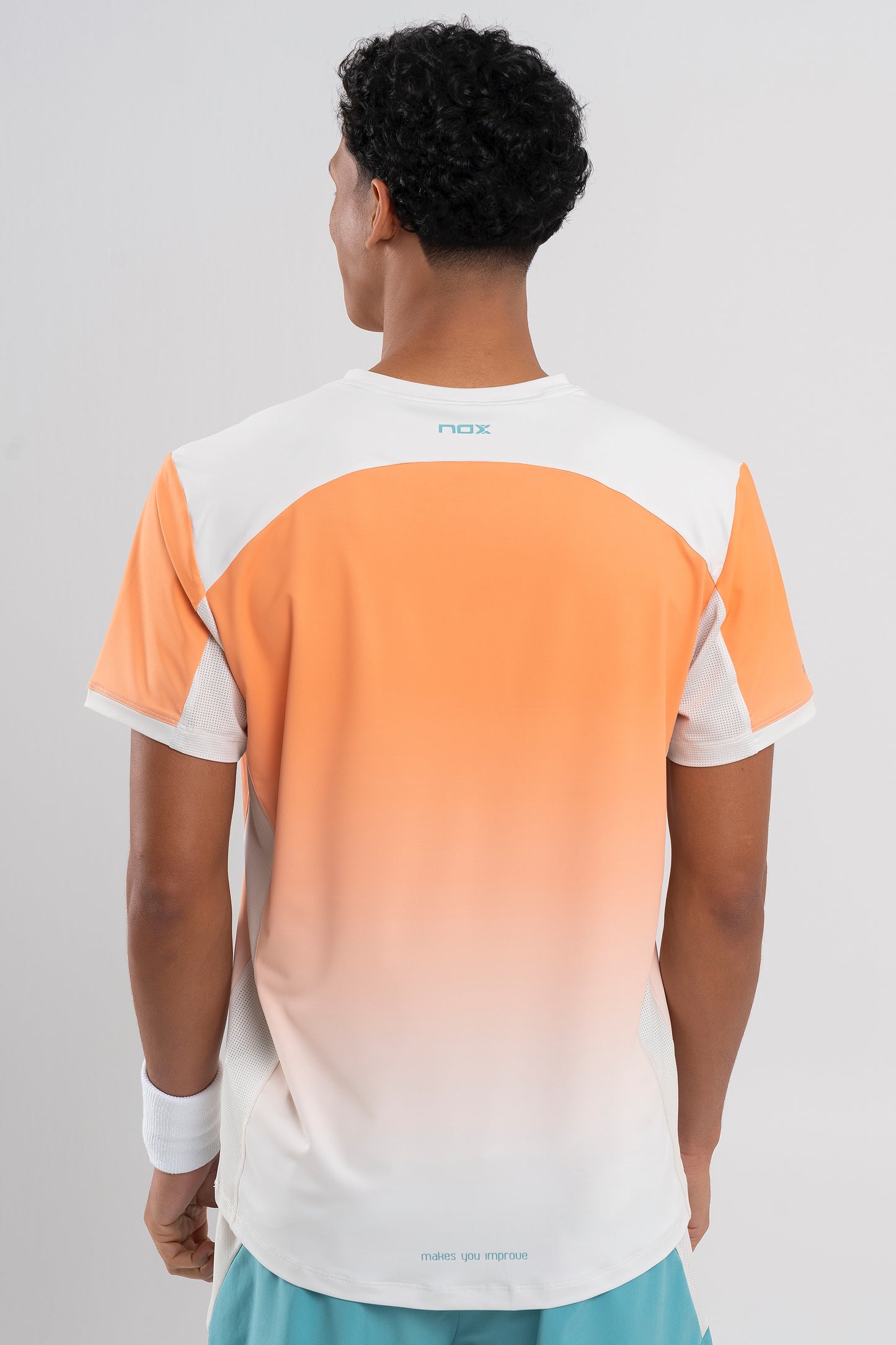 Padelio marškinėliai vyrams NOX PRO T-Shirt Orange Degraded