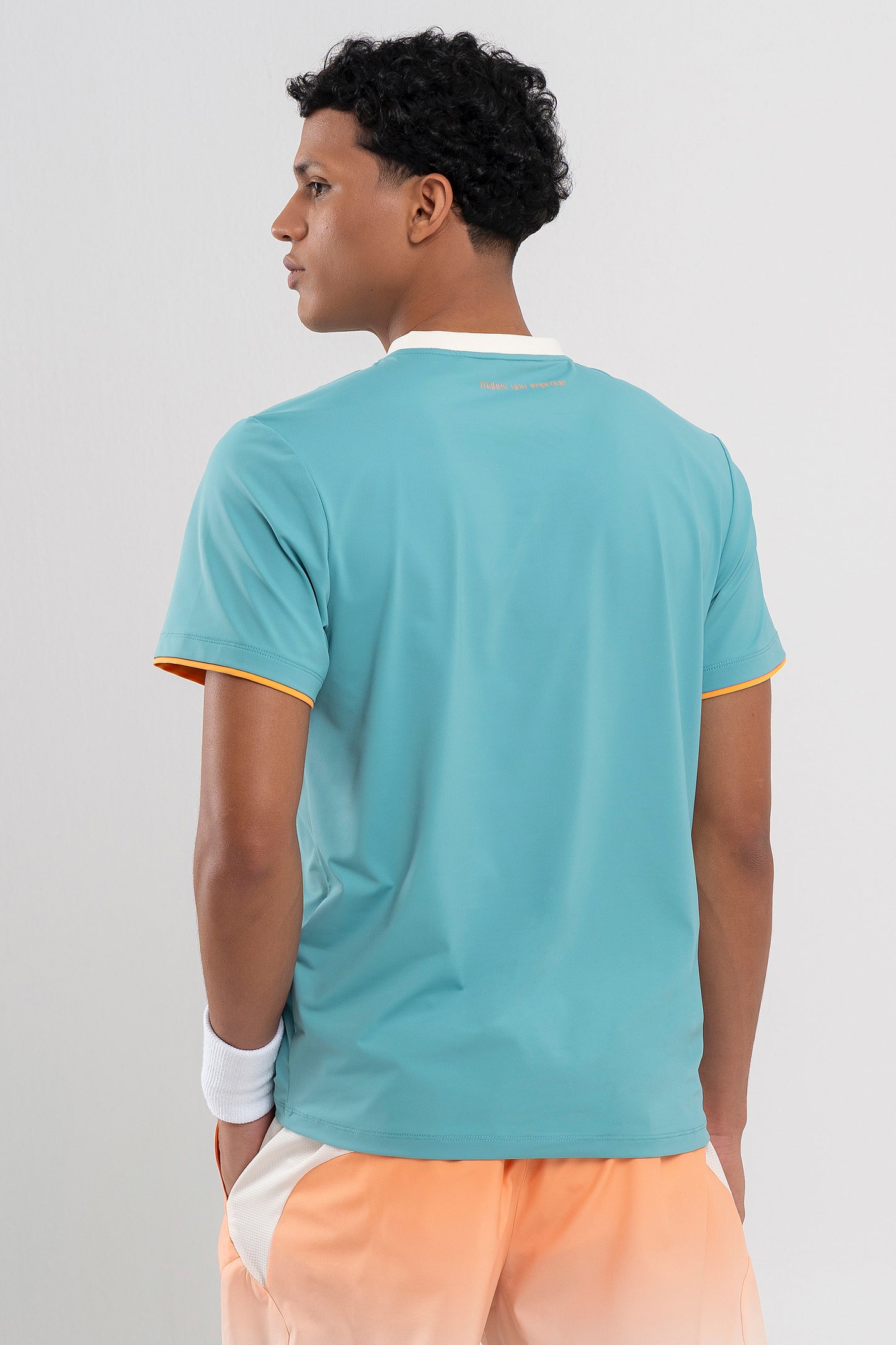 Padelio marškinėliai vyrams NOX PRO POLO T-Shirt Dusty Turquoise