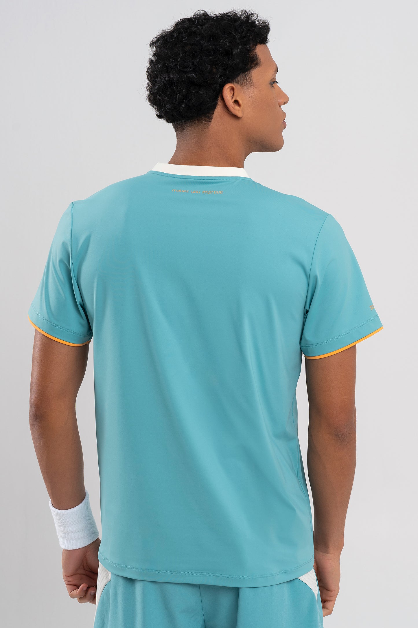 Padelio marškinėliai vyrams NOX PRO POLO T-Shirt Dusty Turquoise