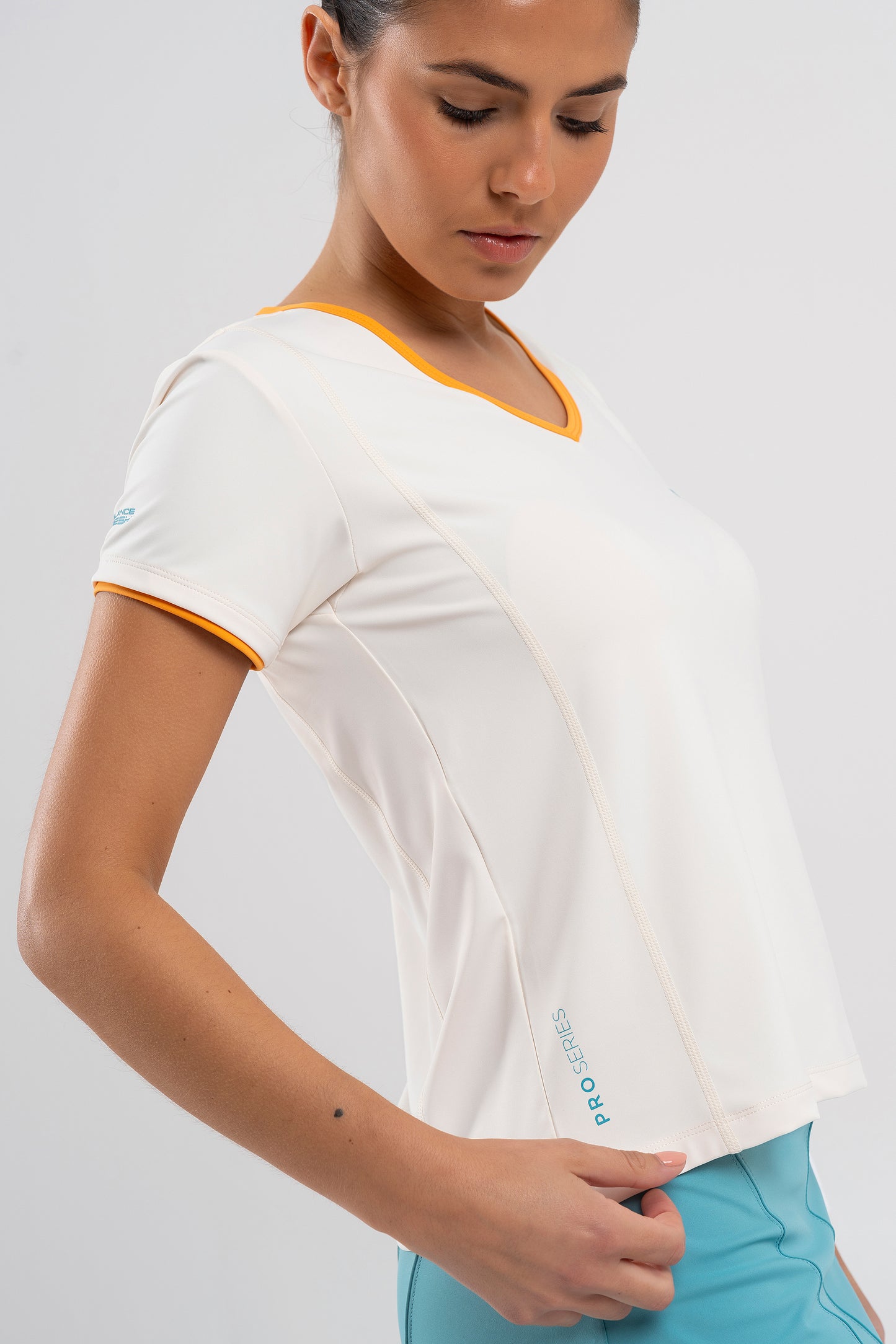 Padelio marškinėliai moterims NOX Pro Tank Top Vanilla Ice