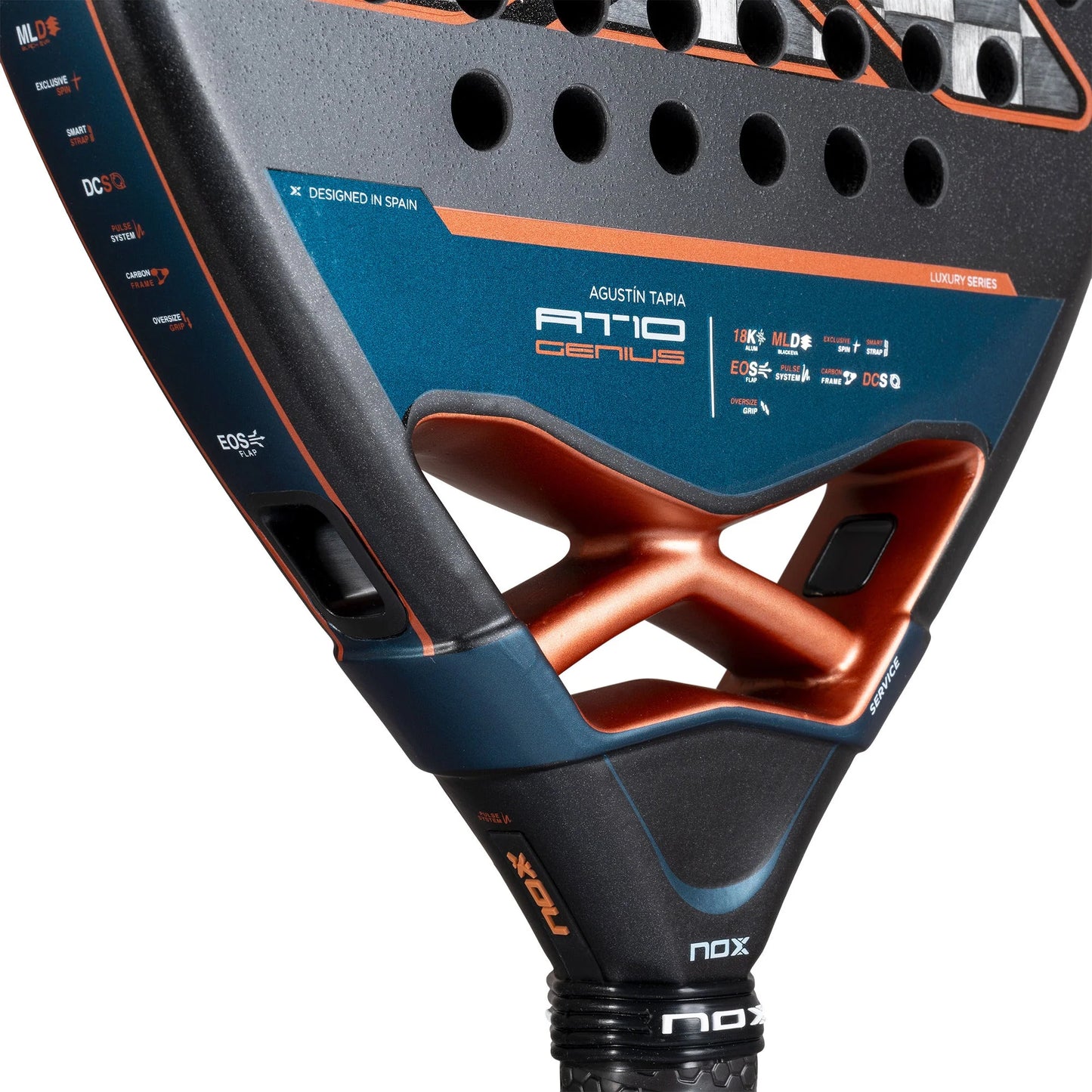 NOX 2025 AT10 GENIUS ATTACK 18K ALUM paddle racket