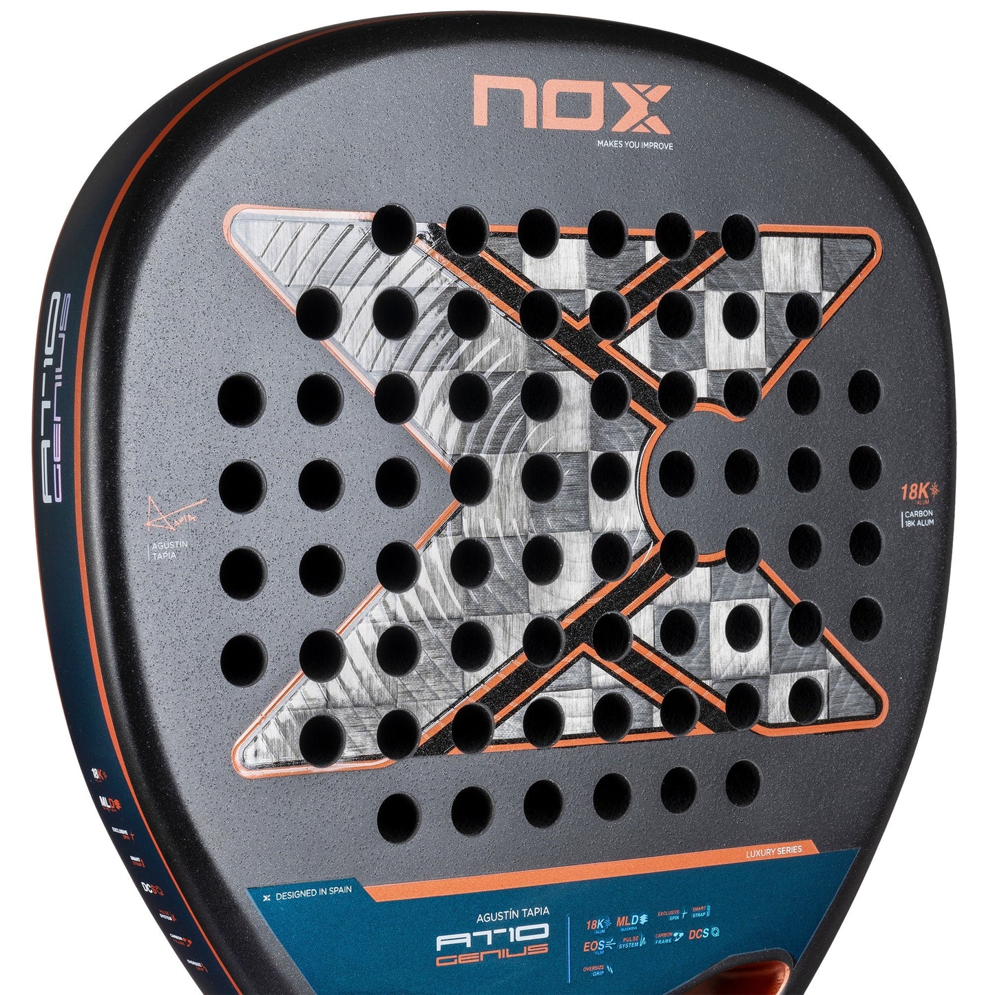 NOX 2025 AT10 GENIUS ATTACK 18K ALUM paddle racket