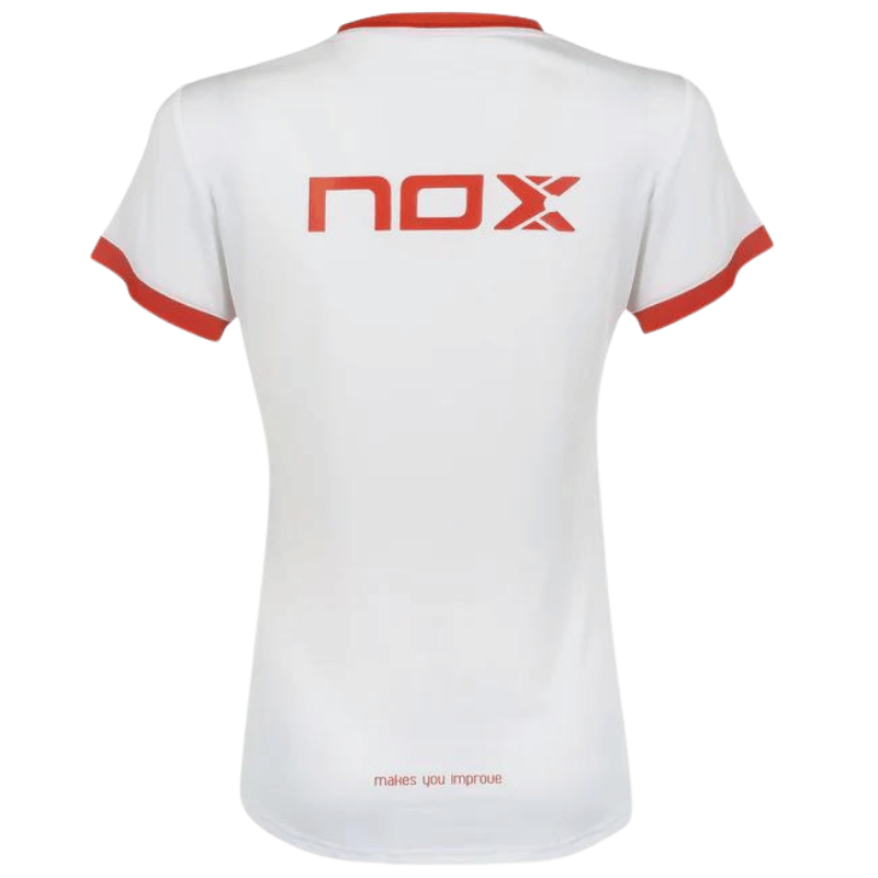 Marškinėliai NOX TEAM TOP White (Red logo)