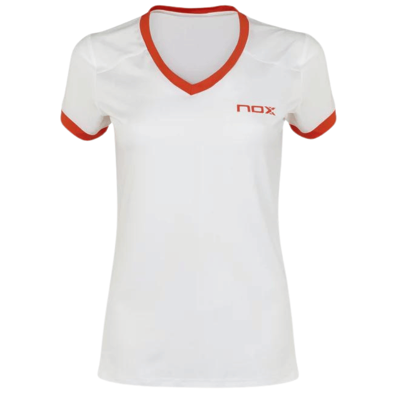 Marškinėliai NOX TEAM TOP White (Red logo)