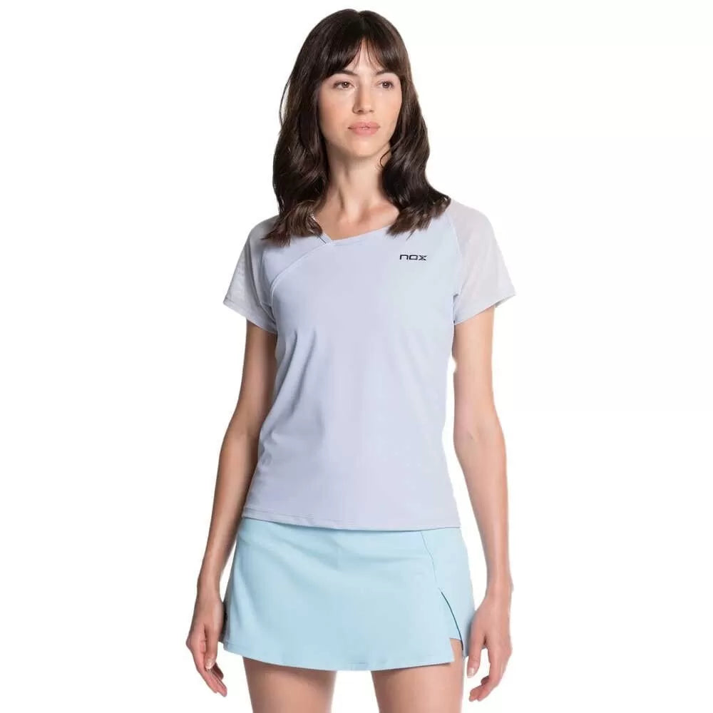 Padel T-shirt for girls NOX PRO TOP Tank Grey Dawn (size XS) 
