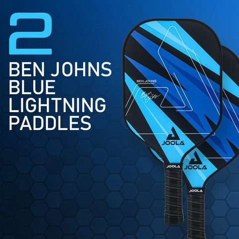 JOOLA Ben Johns Blue Lightning pickleball racket and ball set