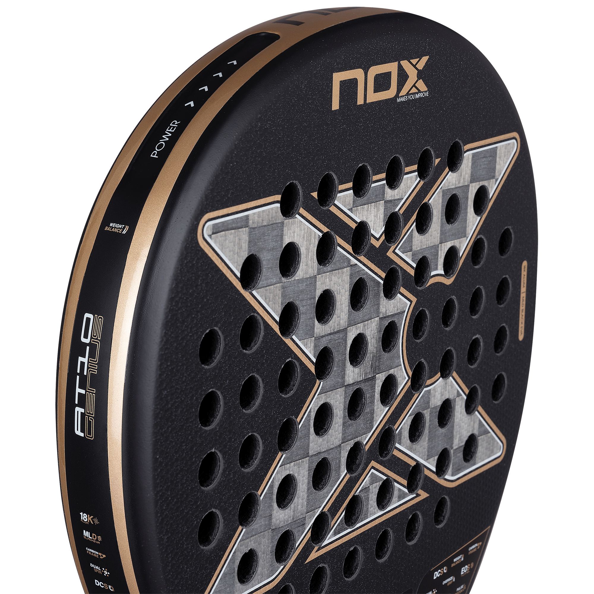AT10 GENIUS 18K ALUM padelio raketė Nox 18k carbon