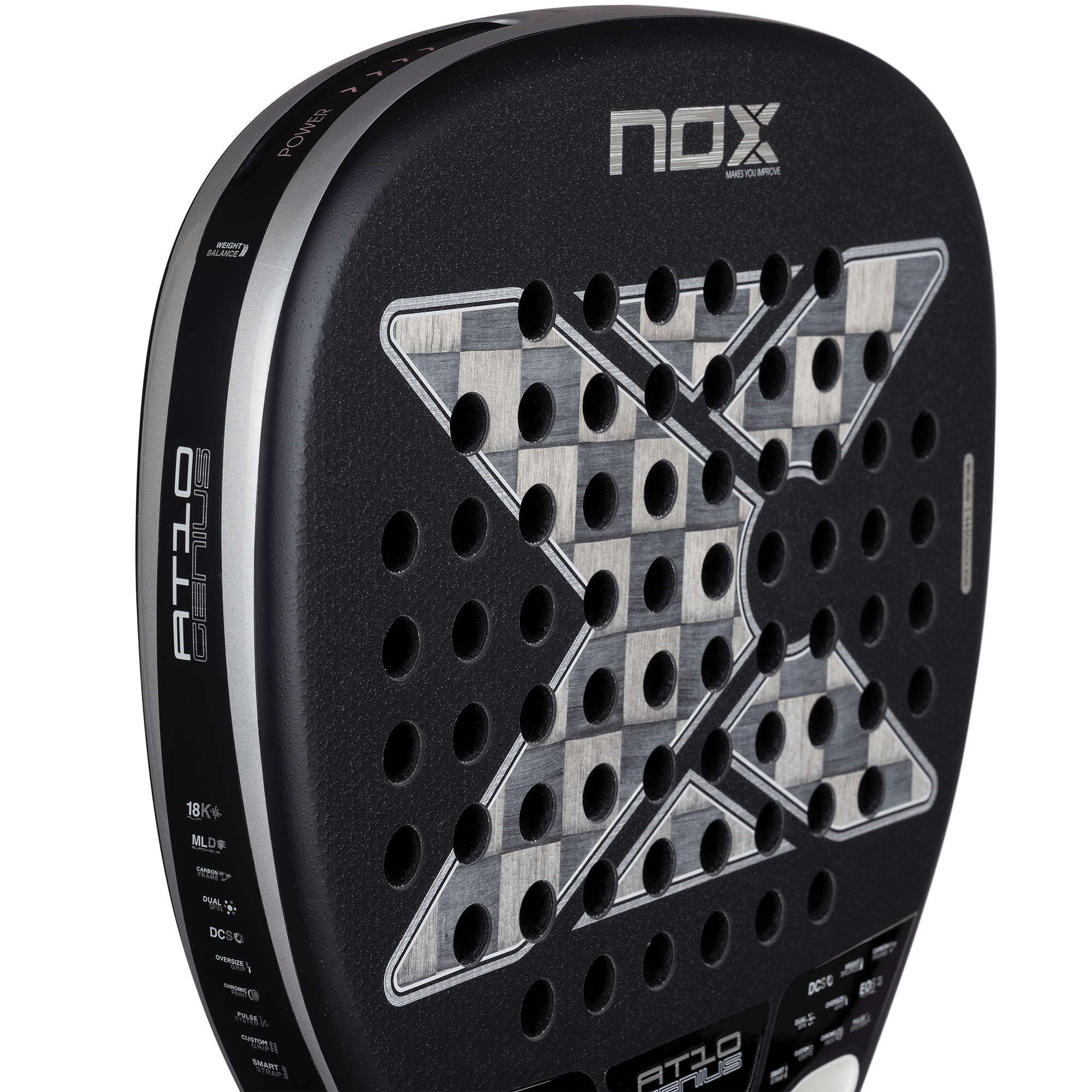 AT10 GENIUS ATTACK 18K ALUM padelio raketė Nox