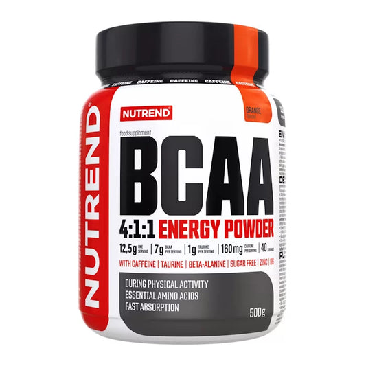 Nutrend "BCAA 4:1:1 Energy Powder" Aminorūgštys 500g