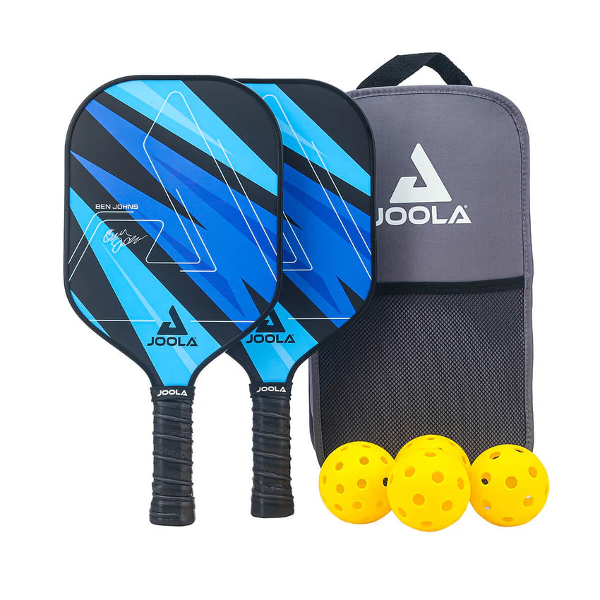 JOOLA Ben Johns Blue Lightning pickleball racket and ball set