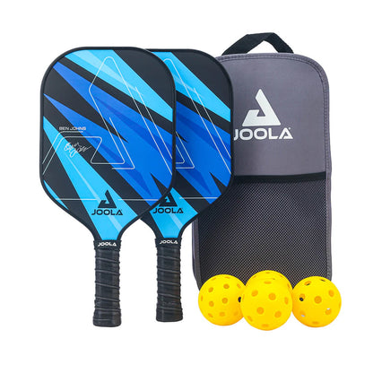 JOOLA Ben Johns Blue Lightning pickleball racket and ball set