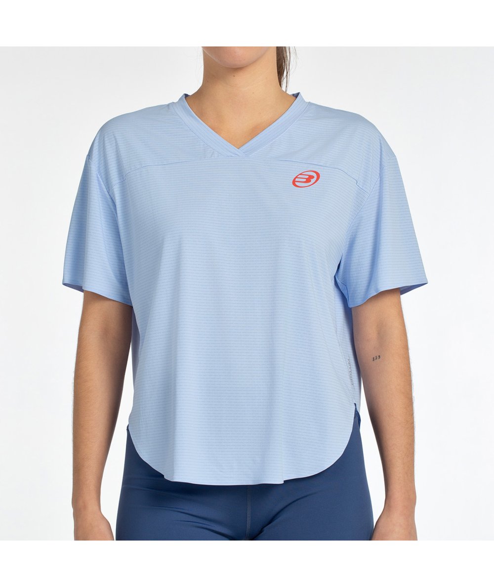 Bullpadel Belvis moteriški padelio marškinėliai (sp. žydra)