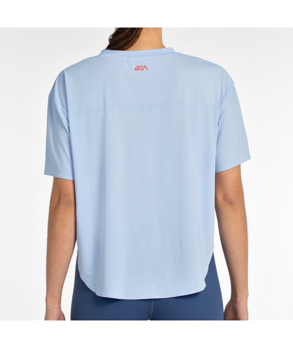 Bullpadel Belvis moteriški padelio marškinėliai (sp. žydra)