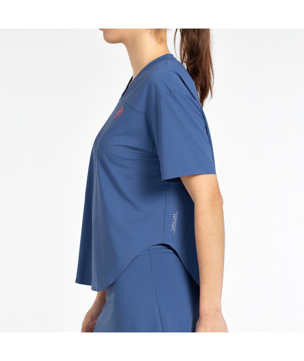 Bullpadel Belvis moteriški padelio marškinėliai (sp. mėlyna)