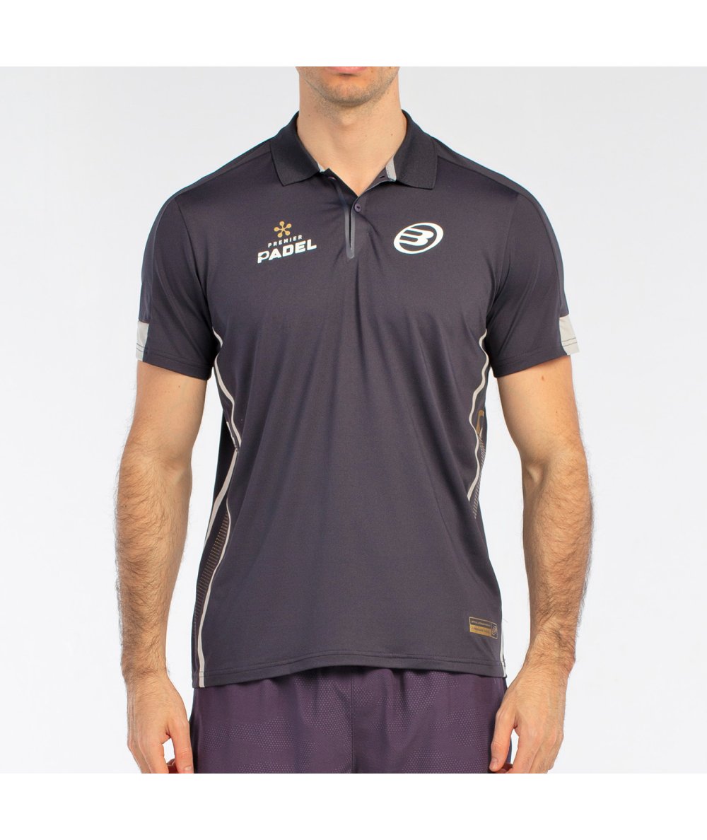 Bullpadel Bogue vyriški padelio polo marškinėliai (sp. juoda)