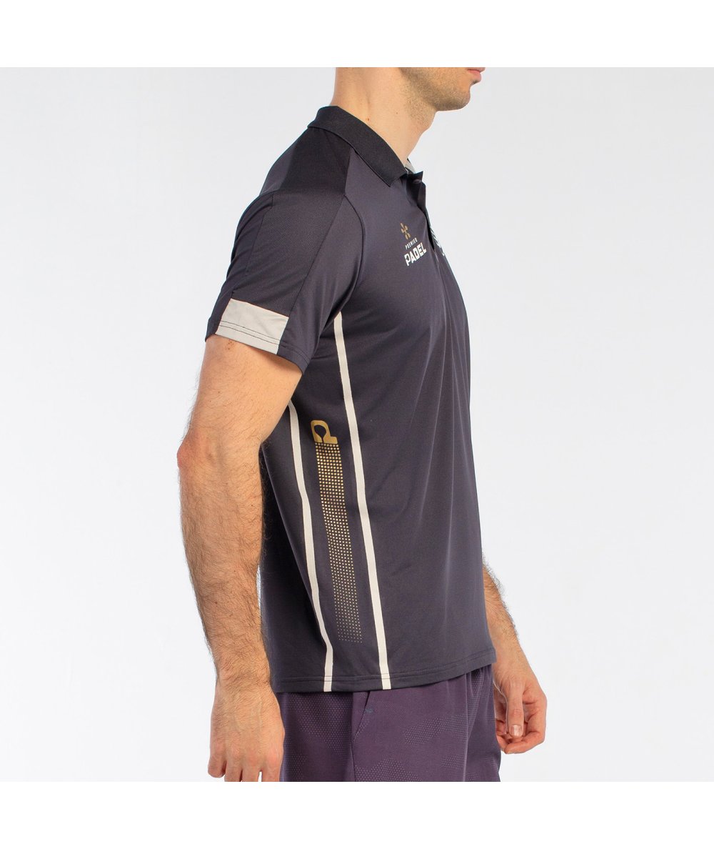 Bullpadel Bogue vyriški padelio polo marškinėliai (sp. juoda)