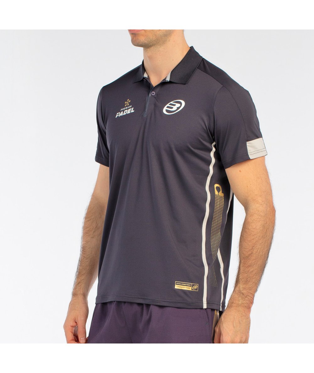 Bullpadel Bogue vyriški padelio polo marškinėliai (sp. juoda)