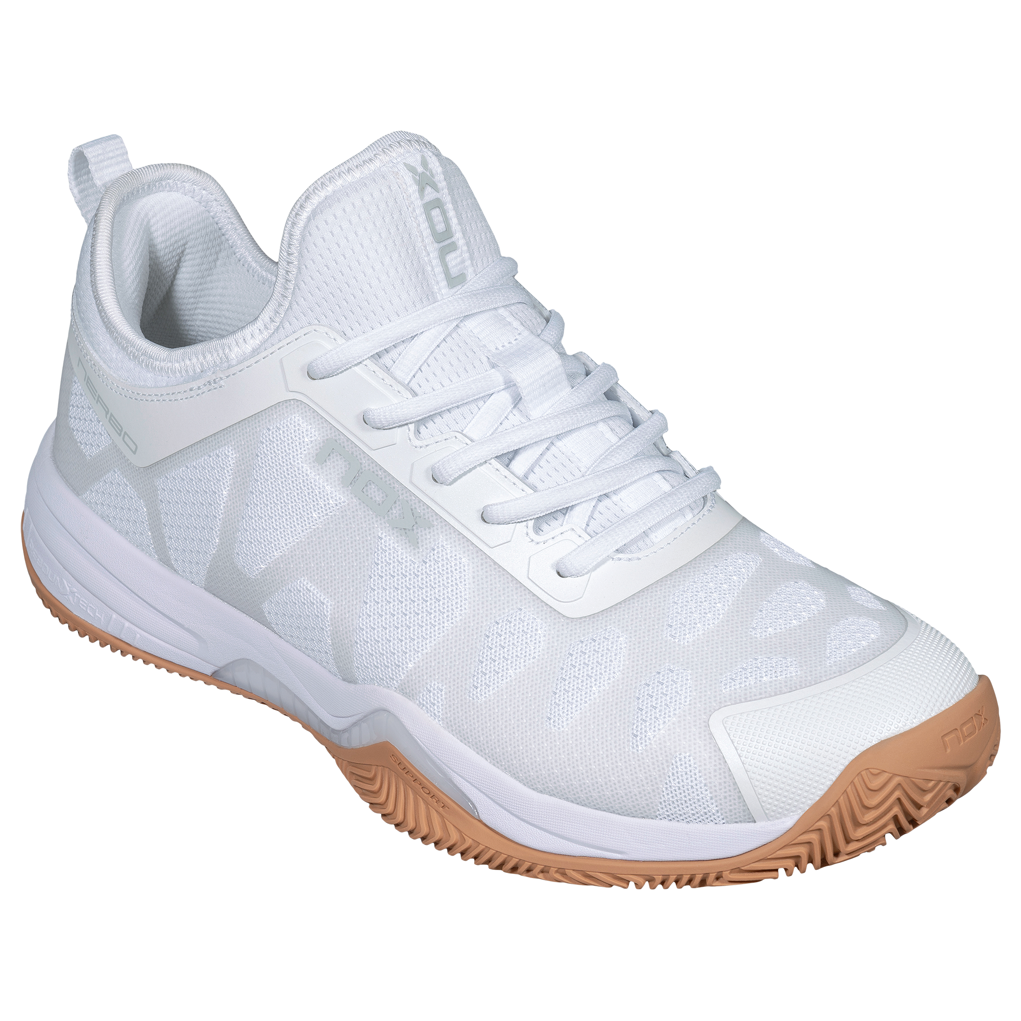 NOX NERBO WHITE/GUM RUBBER padelio batai