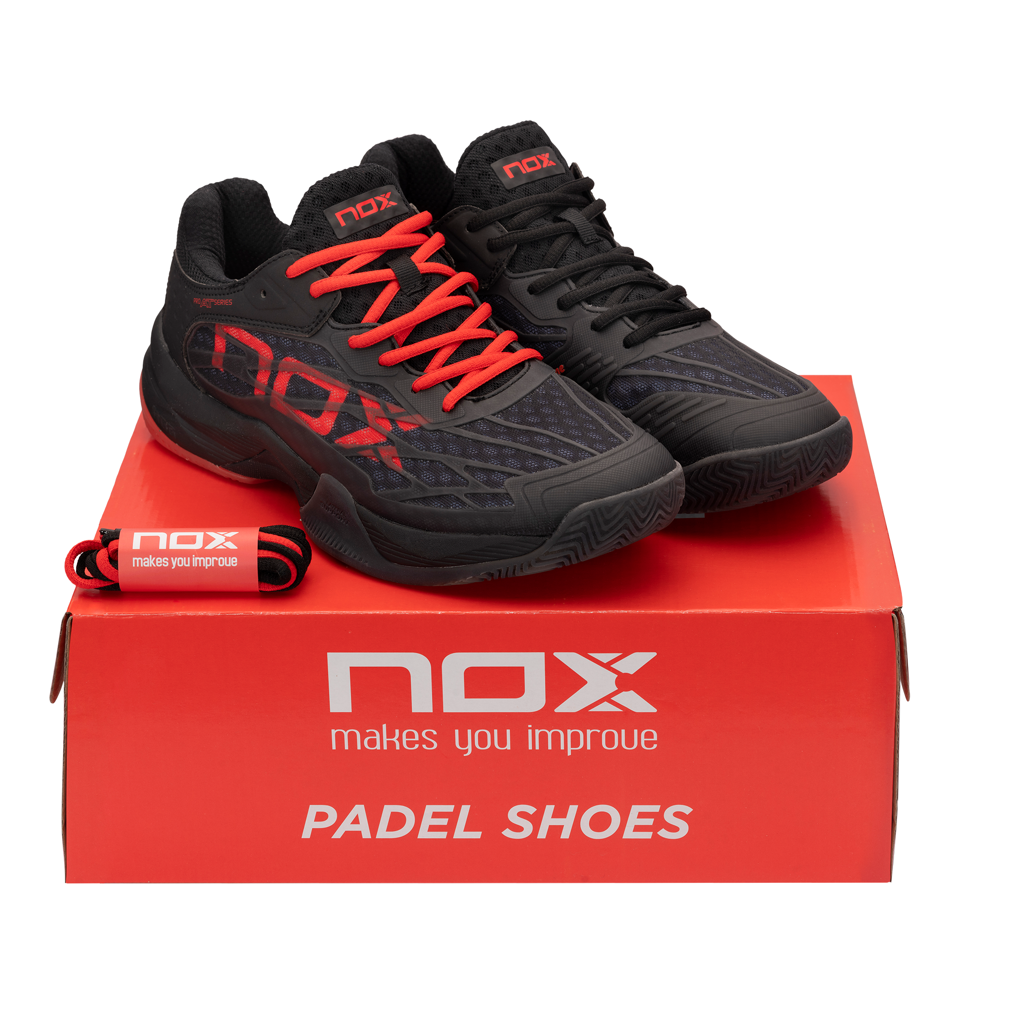 NOX AT10 LUX BLACK/RED padel shoes