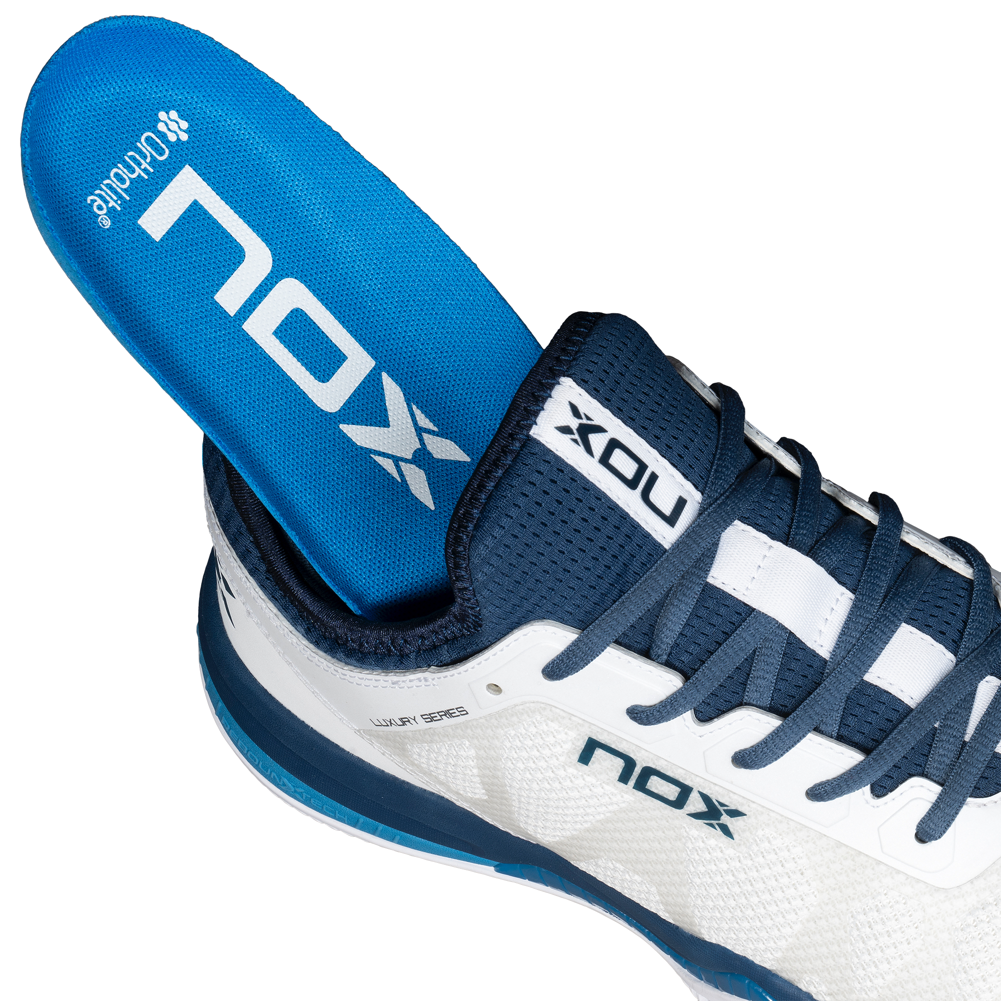 NOX NERBO WHITE/SWEDISH BLUE platform shoes