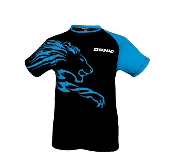 Donic LION T-shirt black/light blue