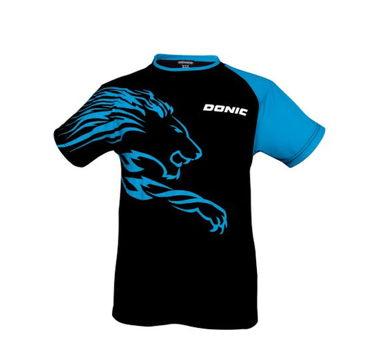 Donic LION T-shirt black/light blue