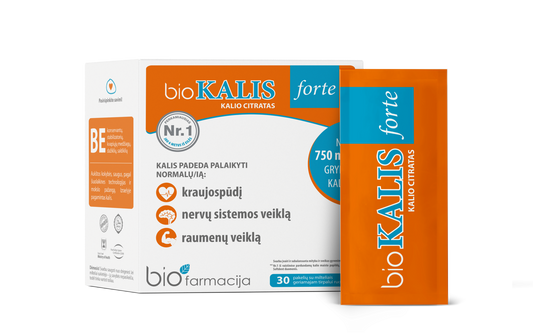 BioKalis forte 750mg (30 pakeliai)
