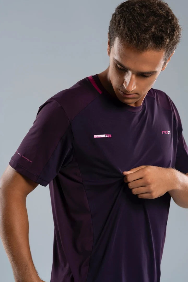 Nox Pro Blackberry vyriški padelio marškinėliai