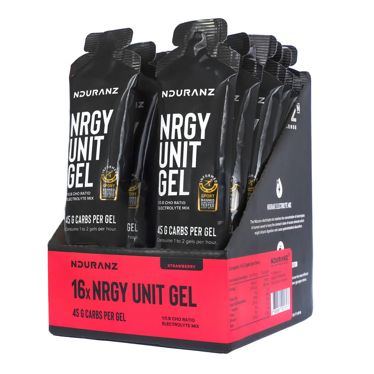 NDURANZ NRGY UNIT GEL 22.5G CARBS