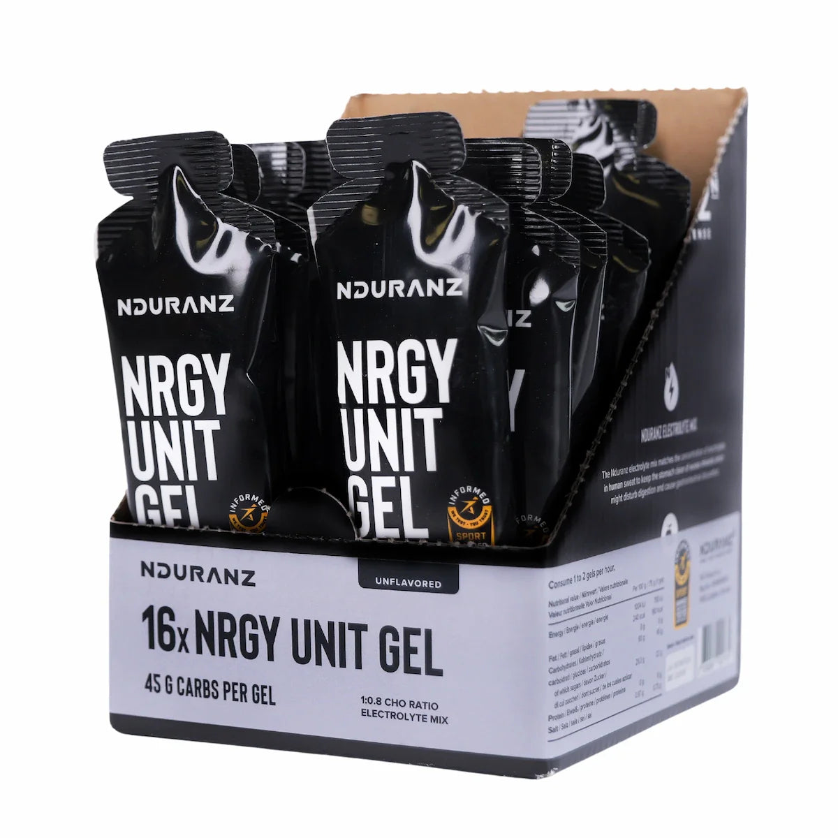NDURANZ NRGY UNIT GEL 22.5G CARBS