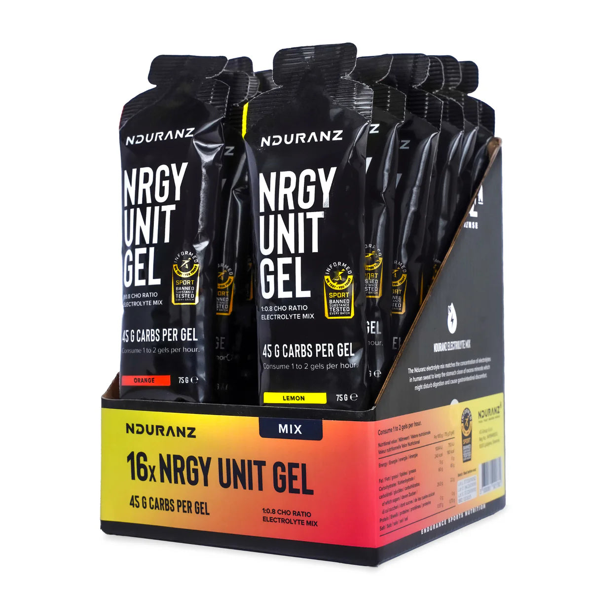 NDURANZ NRGY UNIT GEL 22.5G CARBS