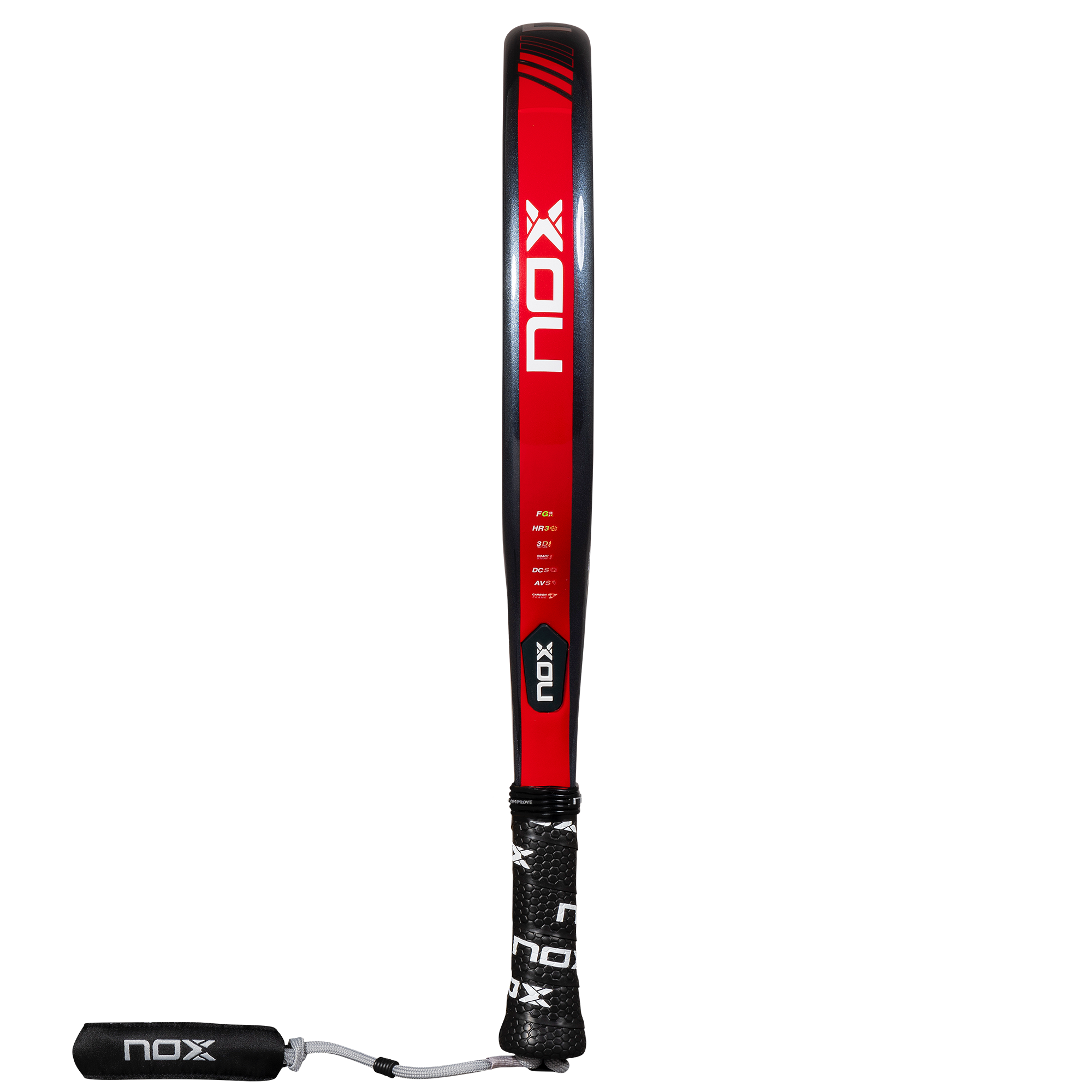 NOX Equation Light W Advanced padelio raketė – šoninis vaizdas, lengvas rėmas ir vidutinio storio profilis