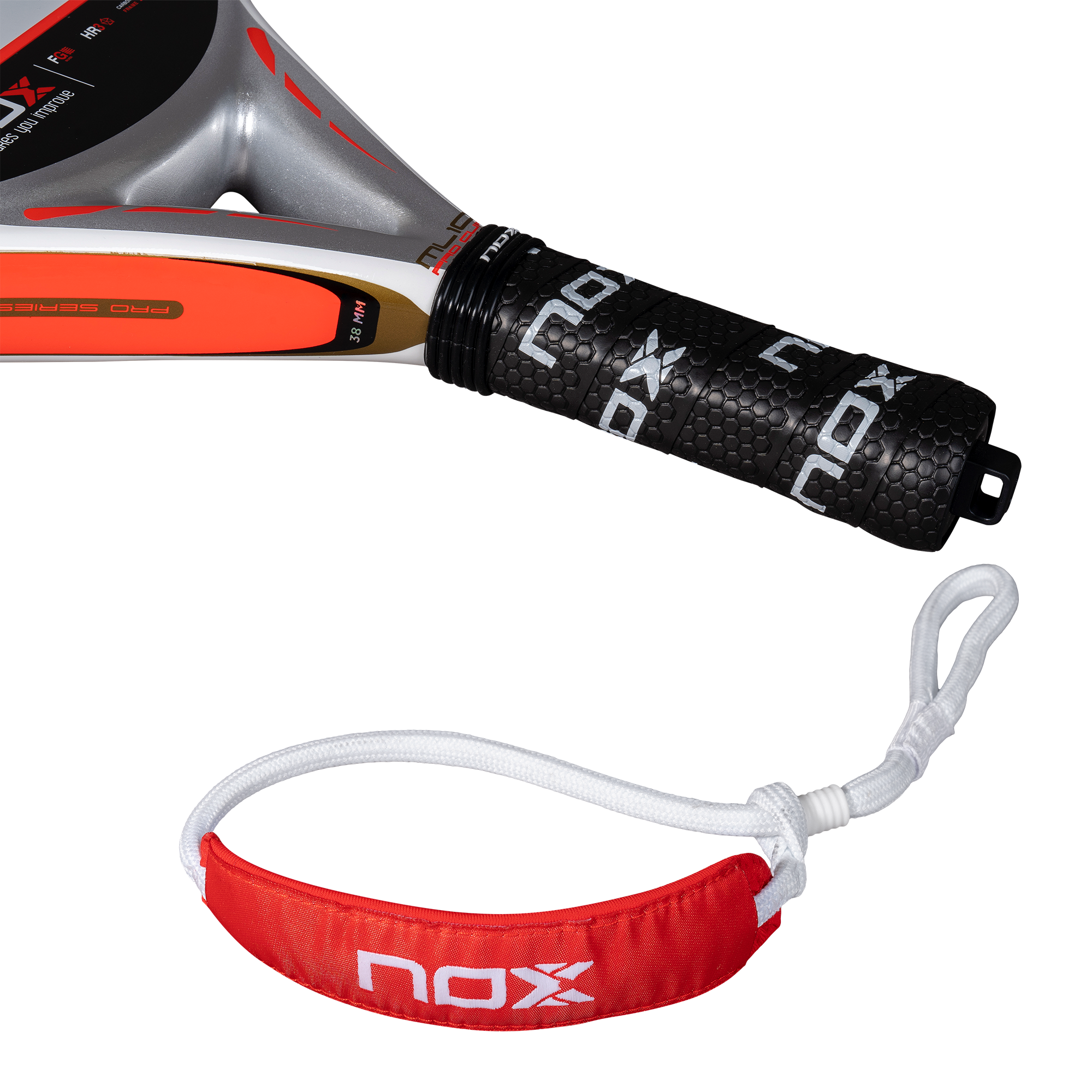 NOX ML10 Pro Cup COORP 2025 raketės rankena – Miguel Lamperti serijos patogi rankena su originalia apvija