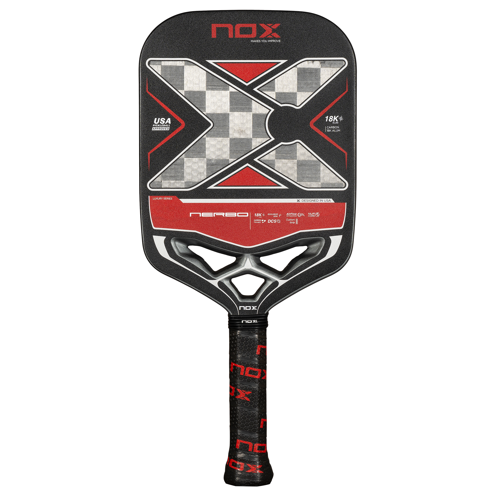 NOX LUXURY NERBO 18K ALUM-CARBON PickleBall Racket