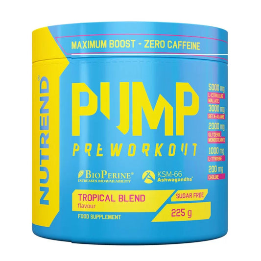 NUTREND "PUMP" PreWorkout papildas be kofeino