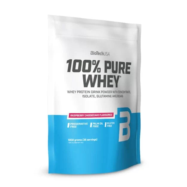 BioTechUSA 100% Pure Whey 1000g protein concentrate-isolate and BCAA complex