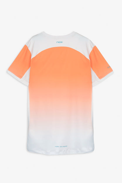 Padelio marškinėliai vyrams NOX PRO T-Shirt Orange Degraded