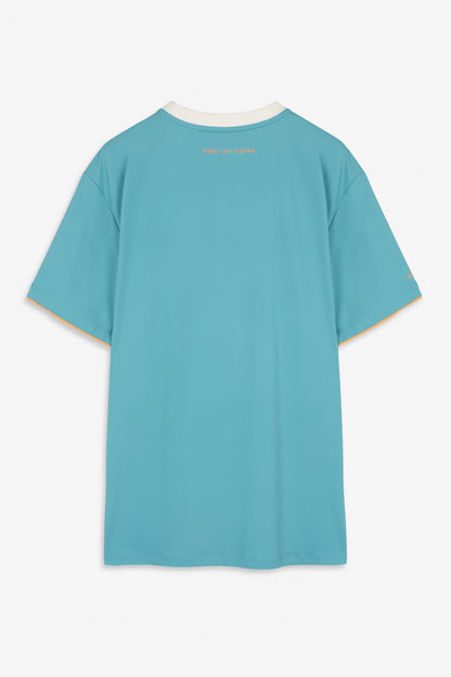 Padelio marškinėliai vyrams NOX PRO POLO T-Shirt Dusty Turquoise