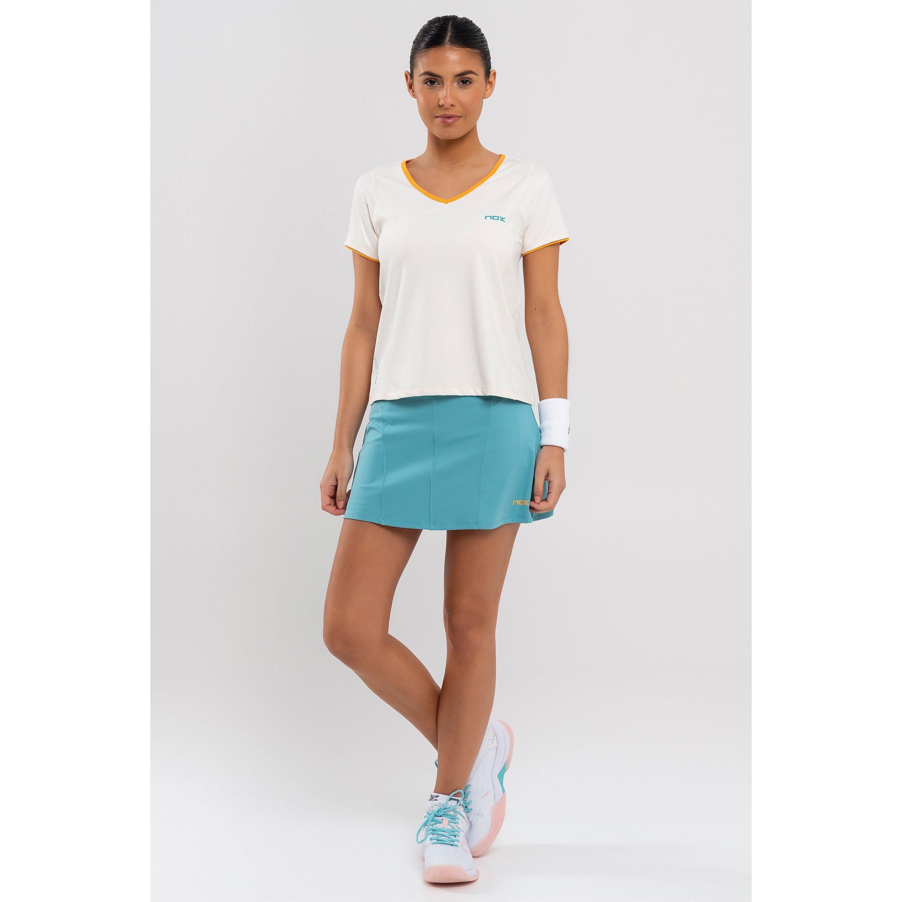 Women's padel shirt NOX PRO Top (sp. Vanilla Ice)