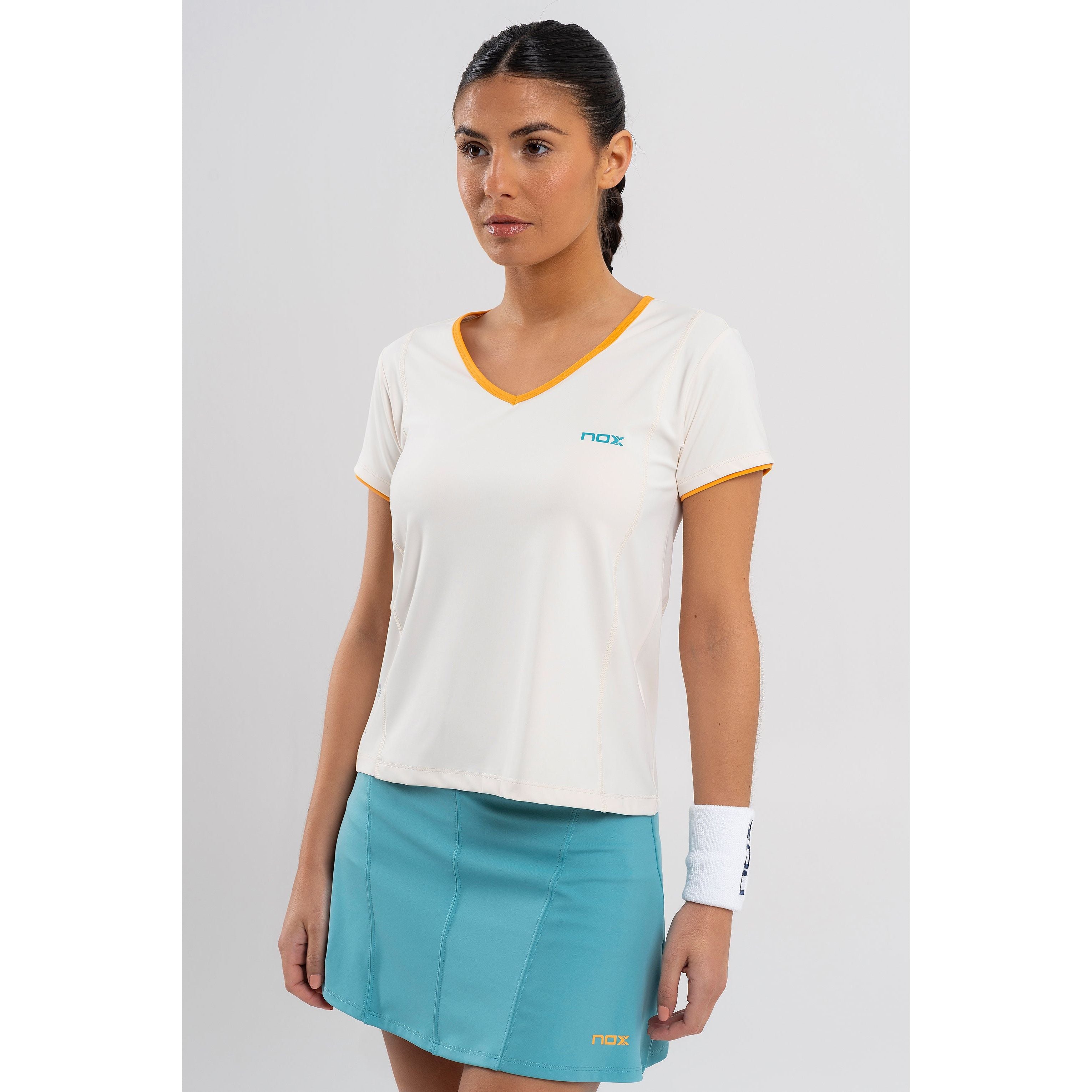 Women's padel shirt NOX PRO Top (sp. Vanilla Ice)