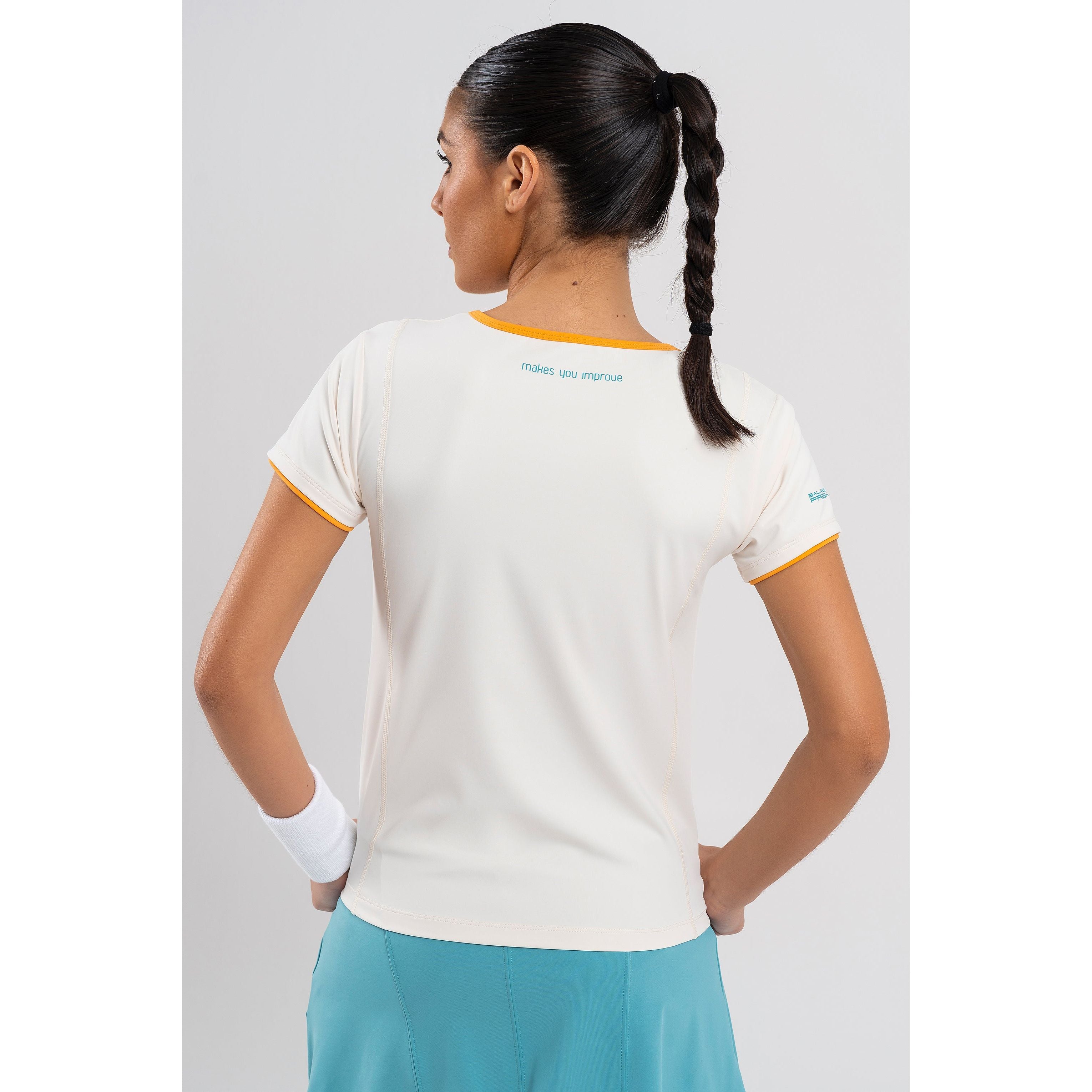 Women's padel shirt NOX PRO Top (sp. Vanilla Ice)